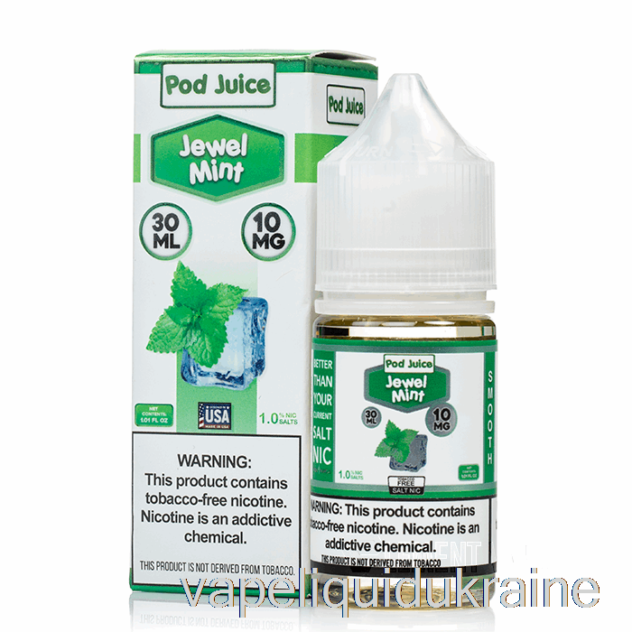 Vape Liquid Ukraine Jewel Mint - Pod Juice - 30mL 0mg